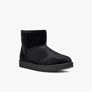 Ugg Classic Mini Velvet Women Boots Black (0936NKDZC)